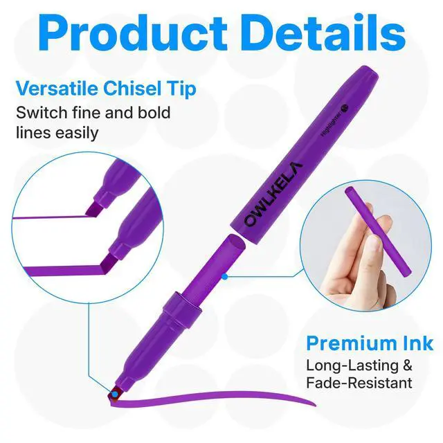 Alt view image 2 of 7 - 24 Pcs Highlighters, Assorted Colors | Chisel Tip, Quick-Drying, Ideal for Studying, Note-Taking, College, Office and Teacher Supplies