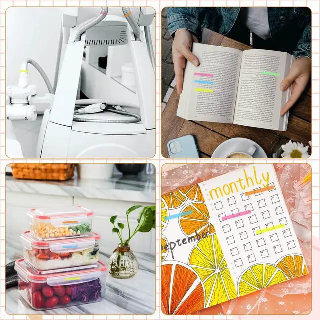 Alt view image 7 of 7 - 5 Rolls Highlighter Tape Colored Transparent Marking Sticker Removable Fluorescent Neon Tape Annotation Supplies for Teachers Students Reading Home Office (0.23inch X 16ft)