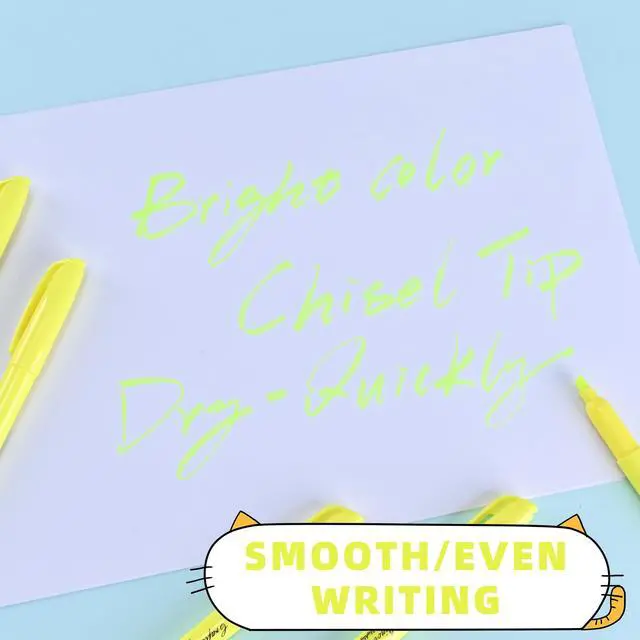 Alt view image 7 of 7 - Yellow Highlighters 24 Count, Chisel Tip Highlighter Bulk, Dry Quickly, Perfect for Students Adults Highlighting, Organizing, Coloring in Classroom, School, Office