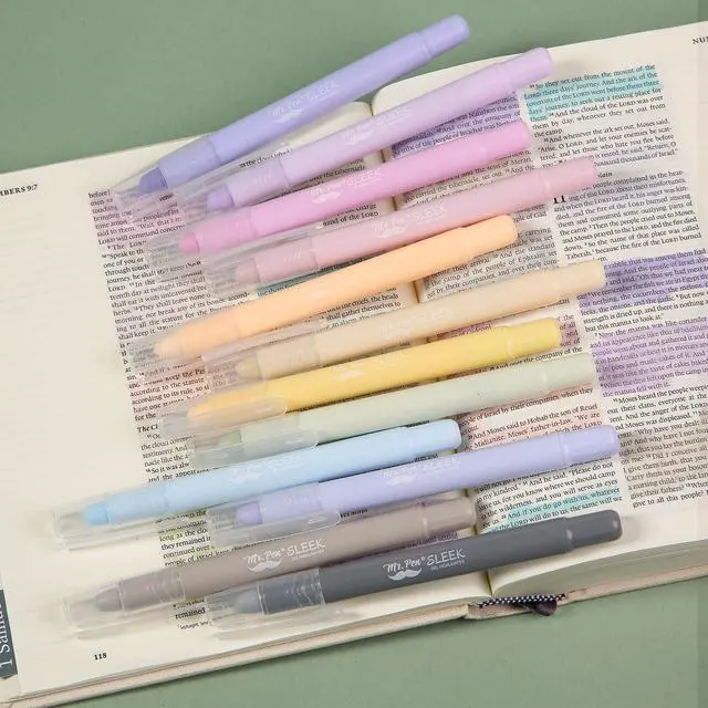 Alt view image 6 of 7 - No Bleed Gel Highlighters, Ethereal Pastel, 14 Pack | Bible Highlighters and Pens No Bleed, Bible Markers for Study, Journaling, School Supplies and Accessories