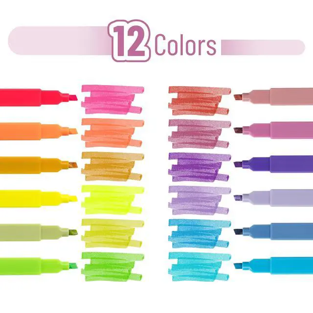 Alt view image 2 of 7 - Aesthetic Bible Highlighters No Bleed Through Assorted Color | 8 pcs, Cute Highlighter for Journaling Supplies and School Accessories, Bible Highlighters and Pens No Bleed