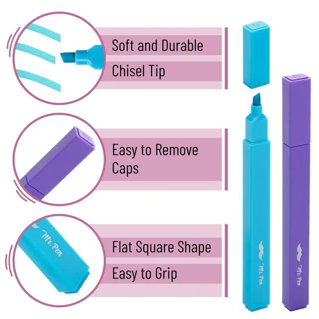 Alt view image 3 of 7 - Aesthetic Bible Highlighters No Bleed Through Assorted Color | 8 pcs, Cute Highlighter for Journaling Supplies and School Accessories, Bible Highlighters and Pens No Bleed