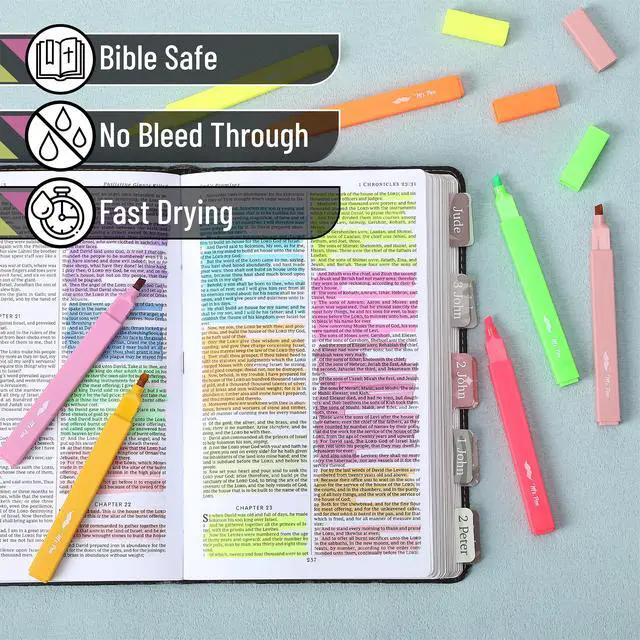 Alt view image 4 of 7 - Aesthetic Bible Highlighters No Bleed Through Assorted Color | 8 pcs, Cute Highlighter for Journaling Supplies and School Accessories, Bible Highlighters and Pens No Bleed
