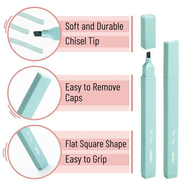 Alt view image 3 of 7 - Aesthetic Highlighters No Bleed, 8 Pack, Earthy Colors, Chisel Tip | Cute Highlighters Assorted Colors for Journaling, Highlighting, Underlining, Fast Dry, Back to School Supplies