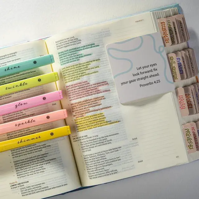 Alt view image 3 of 7 - Glitter Bible Highlighters with Soft Chisel Tip (Sunshine) | 5 Pack Assorted Color Pens No Bleed, Quick Dry, Cute Aesthetic Marker Set for Bible Study Journaling Supplies