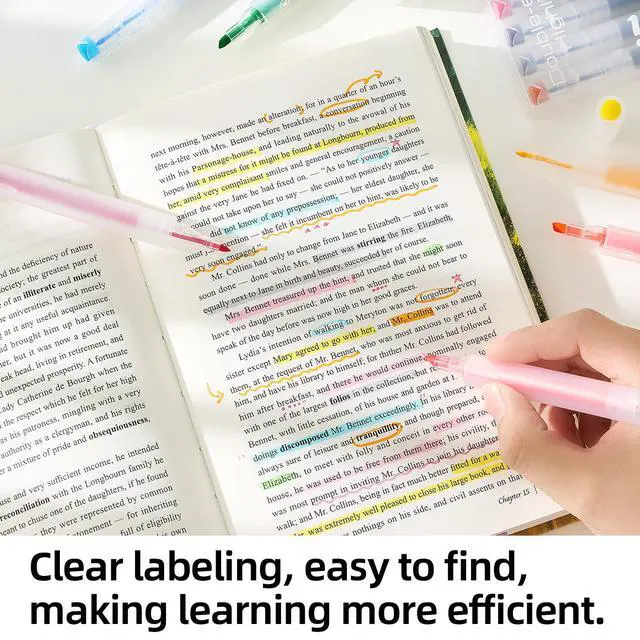 Alt view image 5 of 7 - Bible Highlighters No Bleed, 12 Pack Double-Ended Pastel Quick-Dry | Chisel & fine dual tips, no smear smooth ink. Ideal for bible study, school, note taking, journaling & art projects.