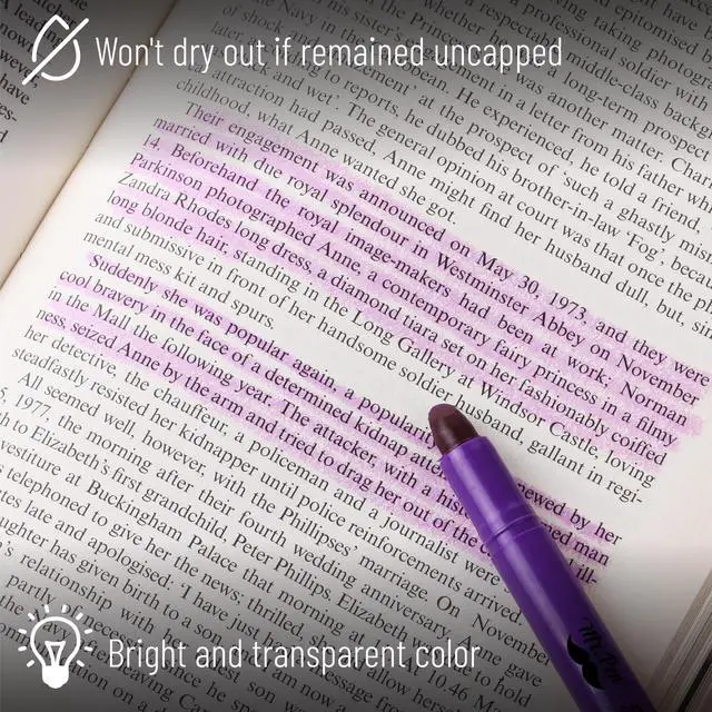 Alt view image 4 of 6 - No Bleed Gel Highlighter, Bible Highlighters, Purple, Pack of 4 | Bible Highlighters and Pens No Bleed, Bible Markers for Study, Journaling, School Supplies and Accessories