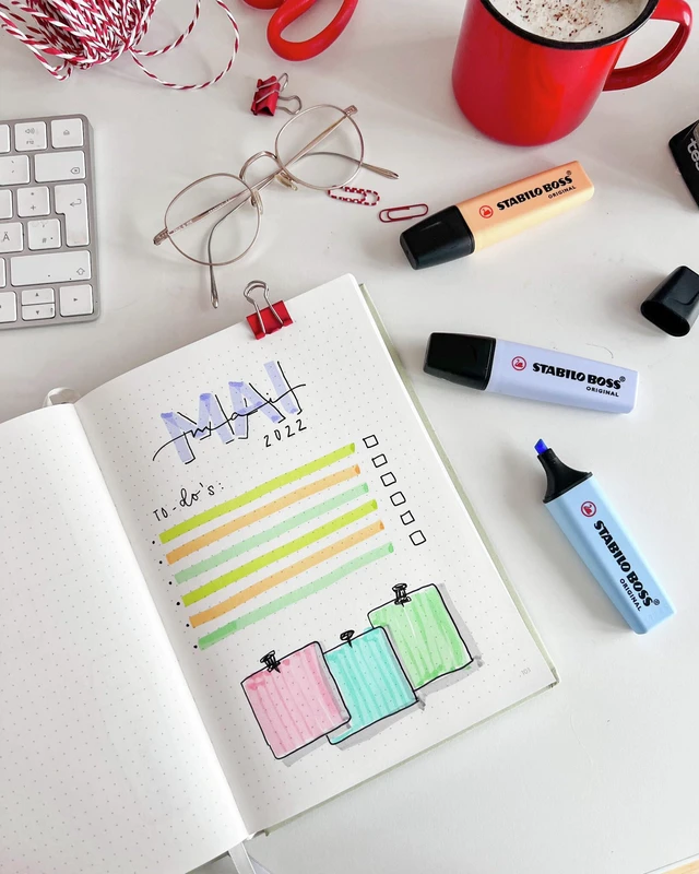 Alt view image 7 of 7 - highlighter BOSS ORIGINAL Pastel | pack of 4, sanftes Orange, himmlisches Blau, frische Fuchsie, Seidengrey