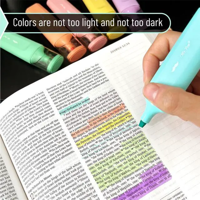 Alt view image 4 of 7 - Aesthetic Highlighters, 6 Pack, Assorted Colors | Cute Highlighters Assorted Colors for Journaling, Highlighting, Underlining, Fast Dry, Back to School Supplies