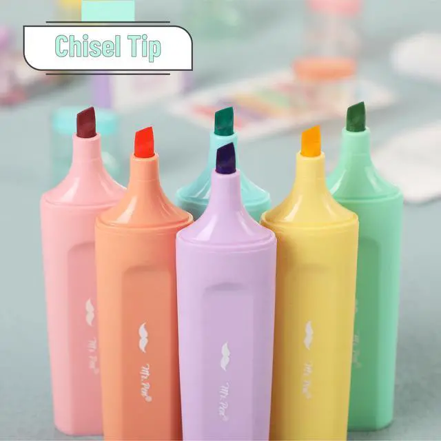 Alt view image 5 of 7 - Aesthetic Highlighters, 6 Pack, Assorted Colors | Cute Highlighters Assorted Colors for Journaling, Highlighting, Underlining, Fast Dry, Back to School Supplies