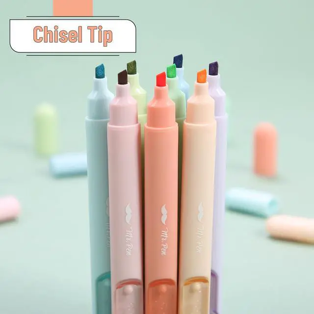 Alt view image 4 of 7 - Aesthetic Highlighters, 8 Pack, Pastel Colors | Cute Highlighters Assorted Colors for Journaling, Highlighting, Underlining, Fast Dry, Back to School Supplies