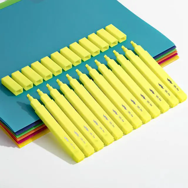 Alt view image 7 of 7 - Yellow Aesthetic Bible Highlighters No Bleed Through, 8 pcs | Chisel Tip, Cute Highlighter for Journaling Supplies and School Accessories, Bible Highlighters and Pens No Bleed