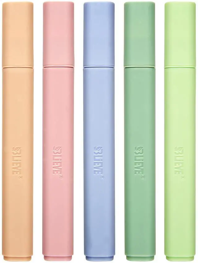 Main image of Bible Highlighters No Bleed Through, Chisel Tip, 5 Pack | No Smear, Quick-Dry, Aesthetic Cute Pastel Colors For Bible & Journaling (Earthy Edition)