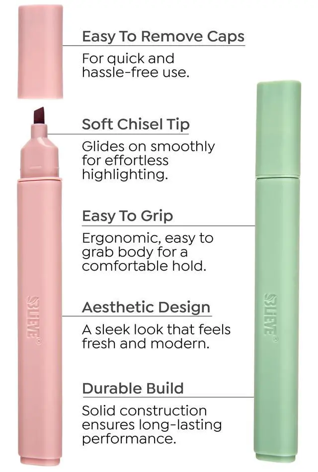 Alt view image 7 of 7 - Bible Highlighters No Bleed Through, Chisel Tip, 5 Pack | No Smear, Quick-Dry, Aesthetic Cute Pastel Colors For Bible & Journaling (Earthy Edition)