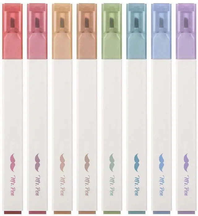 Main image of Aesthetic Bible Highlighters No Bleed Through Assorted Color | 8 pcs, Cute Highlighter for Journaling Supplies and School Accessories, Bible Highlighters and Pens No Bleed