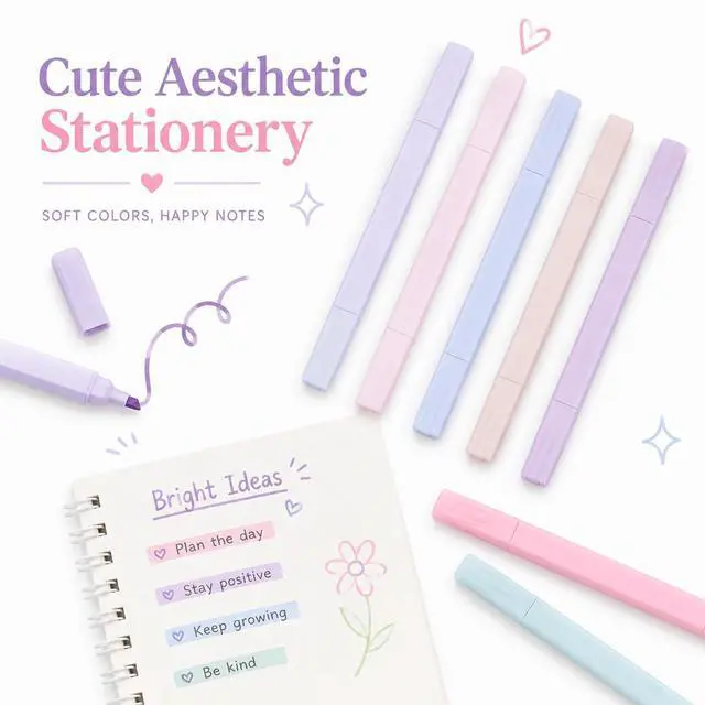 Alt view image 6 of 7 - Pastel Highlighters, 12 Pcs Aesthetic No Bleed Bible Highlighters Set | Dual Tip Highlighter Set with Chisel and Fine Tips, for Journaling, Bible Study, Planner, Note Taking, School and Office