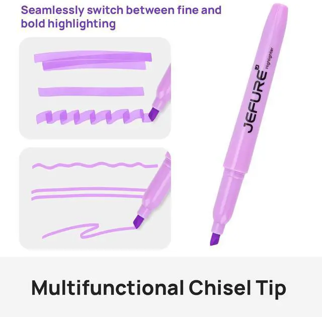 Alt view image 2 of 6 - 12 Pcs Highlighters, Chisel Tip, Pastel Assorted Colors | Quick Dry Highlighters Bulk, for Studying, Note-Taking, School, College, Office, Exams, Home, Teachers and Students