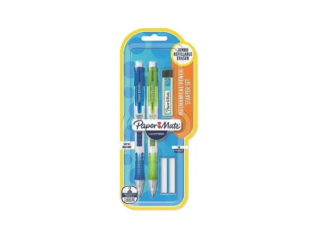 Alt view image 4 of 7 - 1759214 Clear Point Mechanical Pencil Starter Set, 0.9 mm, Lime Green, Royal Blue, 2/Set