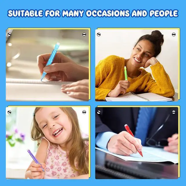 Alt view image 7 of 7 - 16 Pieces Mini Mechanical Pencils 0.7 Mm with Erasers Office | Automatic Short Portable Design for Easy Carry, Assorted Colors School Office, Writing Drawing Drafting Stationery Supplies