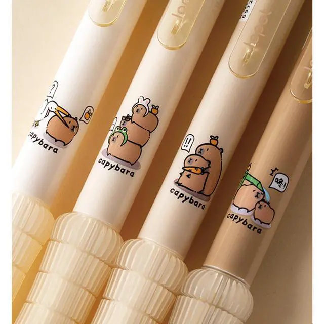 Alt view image 3 of 6 - 4 Pcs Mechanical Pencils 0.5mm Cute Capybara Mechanical Pencil Kawaii Cartoon Pencils School Pencil for Students Women (4Pcs Capybara)