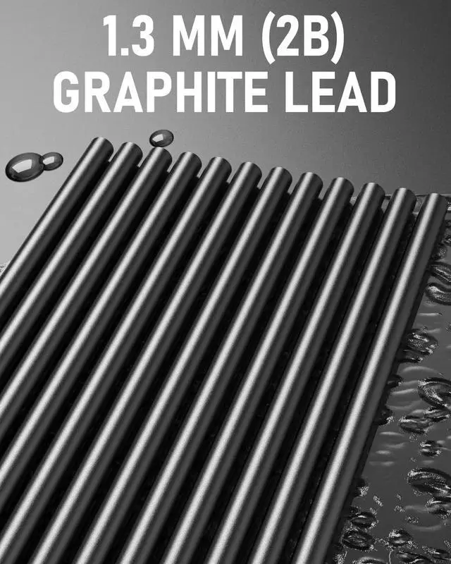 Alt view image 2 of 6 - 1.3 mm Mechanical Pencil Lead Refills, 36 Pieces Black | Lead Refill for Mechanical Pencil 1.3mm, Break Resistant Weatherproof Mechanical Pencil Refills 1.3, Lead Length 120mm