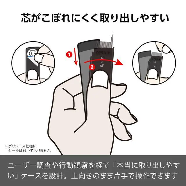 Alt view image 2 of 7 - Ain 0.02 inch (0.5 mm) HB 3 pcs XC285HB-3P