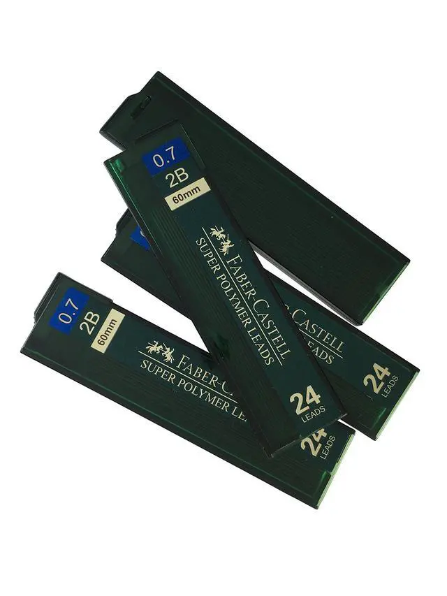 Alt view image 2 of 3 - 0.7mm 2B Super Polymer Premium Strong Dark Smooth Leads Mechanical Pencil Lead Refills For All 0.7 mm Mechanical Pencils (4 Tubes, 24 Leads Per Tube - Total 96 leads)