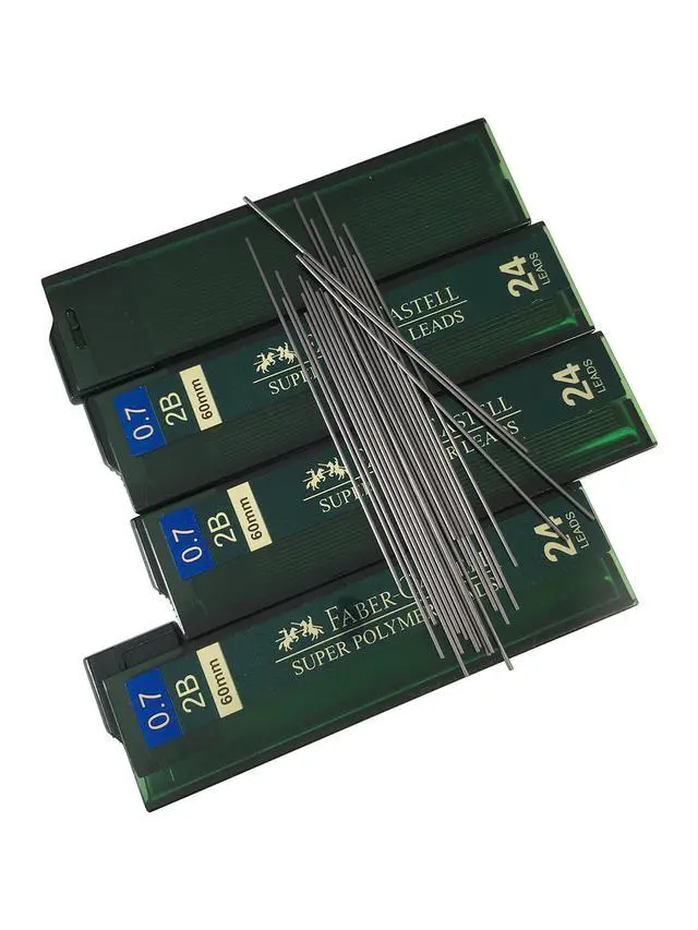 Alt view image 3 of 3 - 0.7mm 2B Super Polymer Premium Strong Dark Smooth Leads Mechanical Pencil Lead Refills For All 0.7 mm Mechanical Pencils (4 Tubes, 24 Leads Per Tube - Total 96 leads)