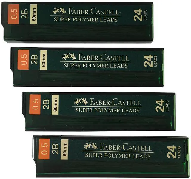 Main image of 0.5mm 2B Mechanical Pencil Refills (96 Leads, 4 Tubes of 24 Leads Each)