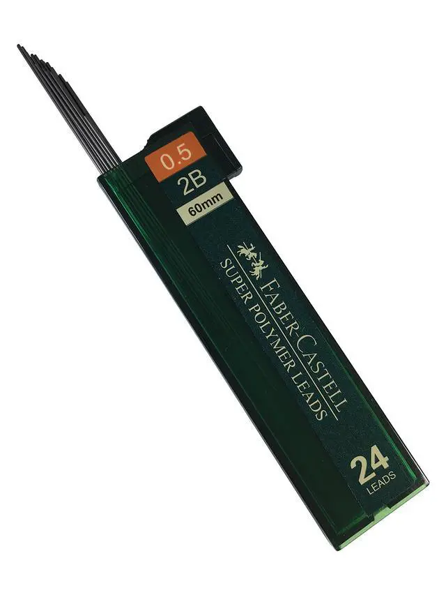 Alt view image 3 of 5 - 0.5mm 2B Mechanical Pencil Refills (96 Leads, 4 Tubes of 24 Leads Each)