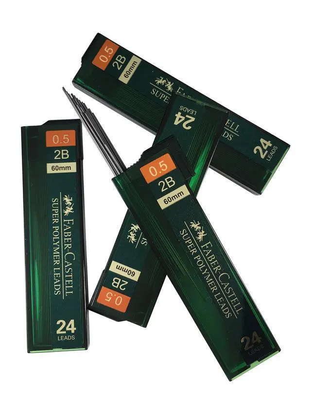 Alt view image 5 of 5 - 0.5mm 2B Mechanical Pencil Refills (96 Leads, 4 Tubes of 24 Leads Each)