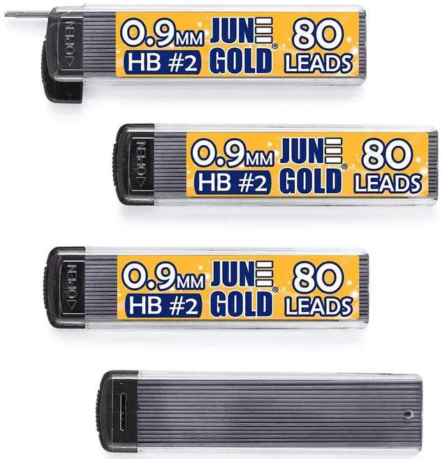 Main image of 0.9 mm, 320 Lead Refills, HB #2, 4 Dispensers/w 80 Pieces Each | Bold Thickness, Break Resistant Graphite, Elegant Dispensing Mechanism, 1.0 mm Compatible
