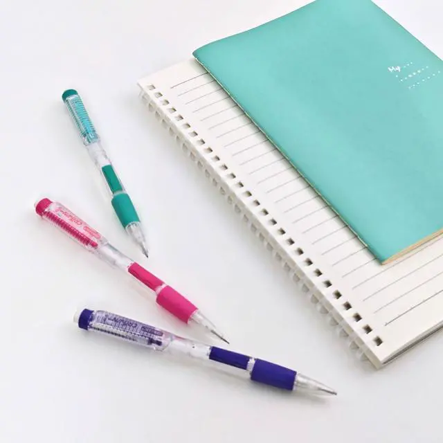 Alt view image 7 of 7 - Crown 0.5mm Mechanical Pencil (3/Pack) | Fine point, Click-advance, Refillable, Eraser under cap, Fine writing, Notes, Tests, For school and office use