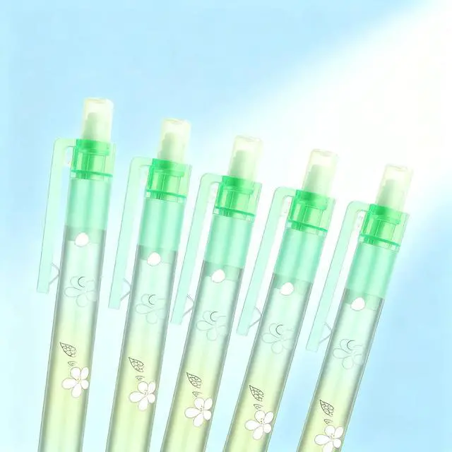 Alt view image 4 of 7 - 6Pcs Green Cherry Blossom Mechanical Pencils, 0.5mm & 0.7mm Pencils | Cute Green Cherry Blossom Design with Kawaii Mechanical Pencils, Smooth Writing for School, Office and Daily Use
