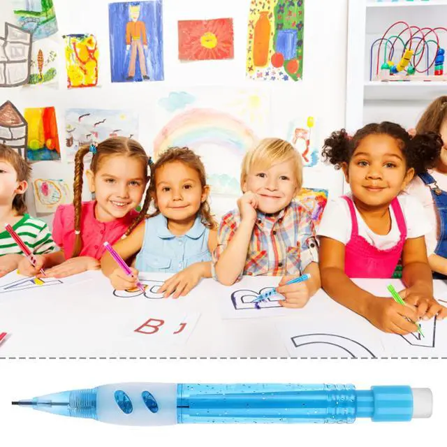 Alt view image 6 of 7 - 12 Pcs Mini Mechanical Pencils 0.7 mm Automatic Pencils with Erasers Small Pencil with Silicone Handguard for Writing Drawing Sketching