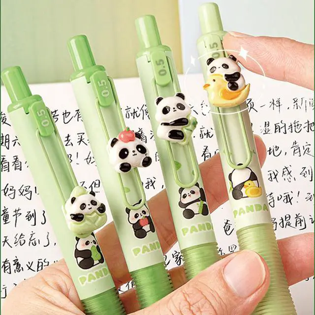 Alt view image 4 of 7 - 4 Pcs Cute Panda Mechanical Pencils 0.5mm Cartoon Mechanical Pencil Kawaii Soft Grip Mechanical Pencils School Pencil for Students Women (Panda)