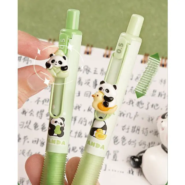 Alt view image 5 of 7 - 4 Pcs Cute Panda Mechanical Pencils 0.5mm Cartoon Mechanical Pencil Kawaii Soft Grip Mechanical Pencils School Pencil for Students Women (Panda)