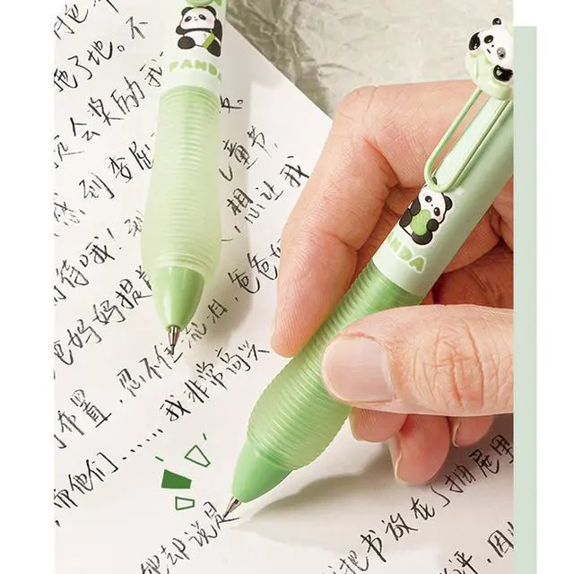 Alt view image 6 of 7 - 4 Pcs Cute Panda Mechanical Pencils 0.5mm Cartoon Mechanical Pencil Kawaii Soft Grip Mechanical Pencils School Pencil for Students Women (Panda)