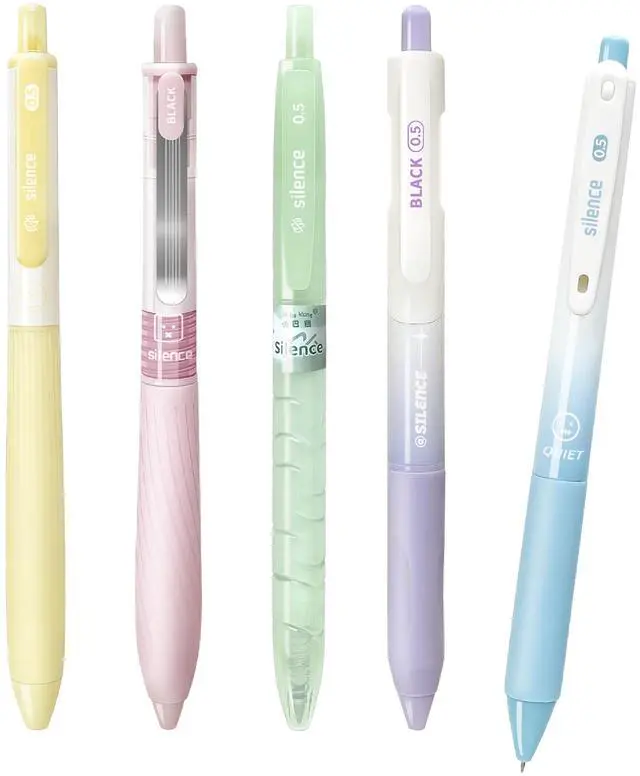 Main image of 5PCs Pastel Gel Ink Pen Set,Retractable Black Ink Pens 0.5mm Fine Point | Smooth Writing, Quick-Drying, No Smear,Black Gel Pens for Writing, Journaling, Note Taking, Home, School, Office Supplies