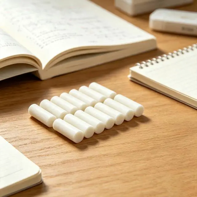 Alt view image 7 of 7 - 50 Pcs Mechanical Pencil Eraser Refills White Pencil Refill Erasers | Traceless Eraser Replacement for for Propelling Pencils, Office Notebook Drafting, 0.17×0.46 in