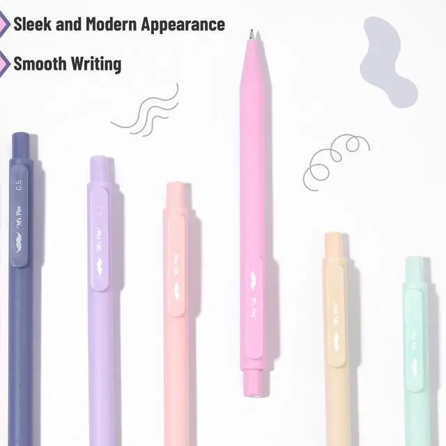 Alt view image 3 of 5 - Pastel Mechanical Pencil Set with Lead Refills & Erasers, 6 Pack | 2 Sizes, 0.5 & 0.7mm, 6 Tubes HB Lead Refill, 3x Erasers for School Supplies, Note Taking, Drawing, Sketching, Office