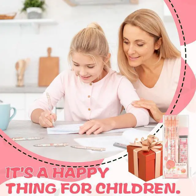 Alt view image 4 of 7 - Pink Mechanical Pencils Set, 4pcs Cute Mechanical Pencils with A Tube of 0.5MM Pencil Refills & Top Erasers Aesthetic School Supplies Back to School Gift