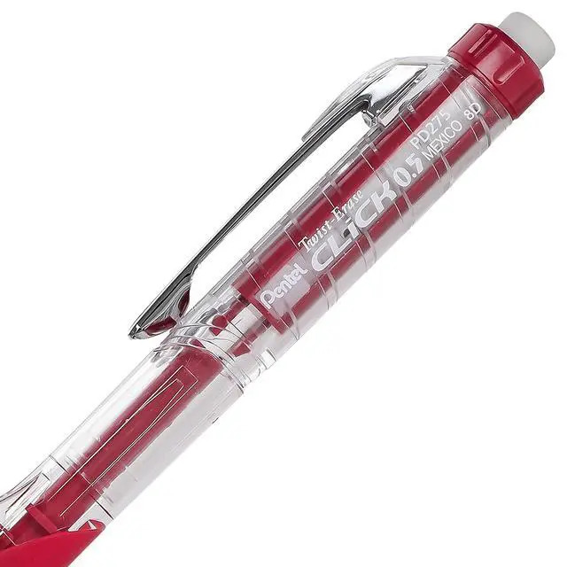Alt view image 4 of 7 - Twist-Erase Click Mechanical Pencil, (0.5mm), Assorted Barrels, 2 Eraser Refills and Lead, Color May Vary, Pack of 2 (PD275TLEBP2)