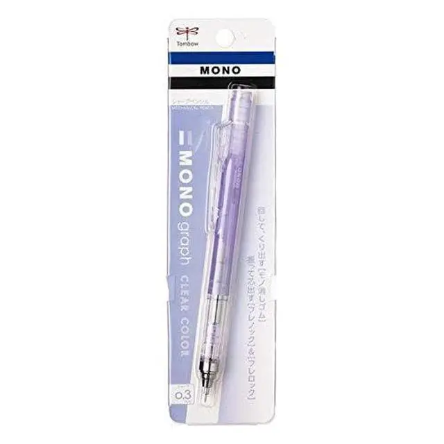 Alt view image 2 of 2 - Mechanical Pencil, Monograph Clear Color 0.3mm, Clear Purple (DPA-139F)