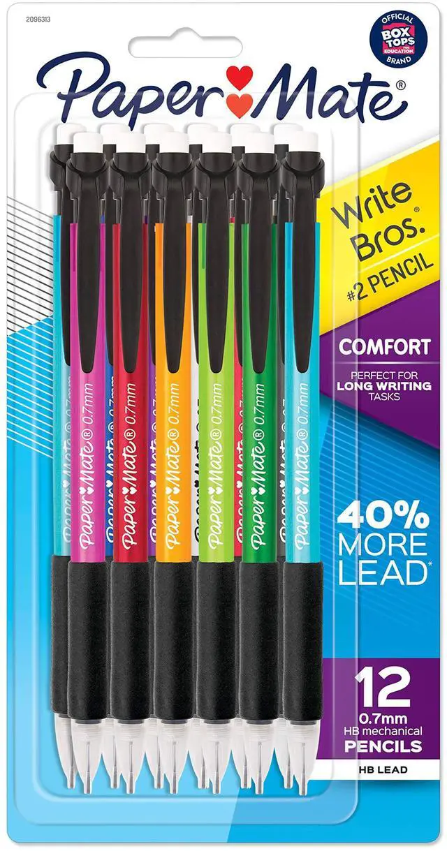 Main image of Mechanical Pencils Write Bros. Comfort #2 Pencil with Comfort Grip Great for Long Writing Tasks 0.7mm 12 Count