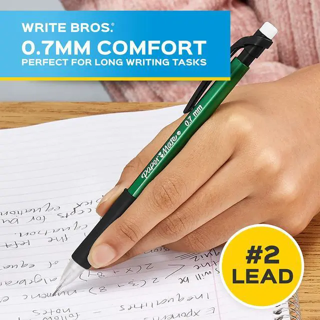 Alt view image 4 of 5 - Mechanical Pencils Write Bros. Comfort #2 Pencil with Comfort Grip Great for Long Writing Tasks 0.7mm 12 Count