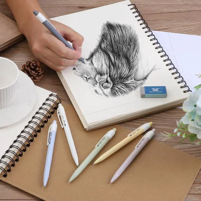 Alt view image 6 of 6 - Pastel Mechanical Pencil Set, 6 Pack, 0.5mm, Cute Macaron Colors | Smooth Writing for Journaling, Note Taking, School, Office, Drawing, Student Supplies, Great for Kids and Adults