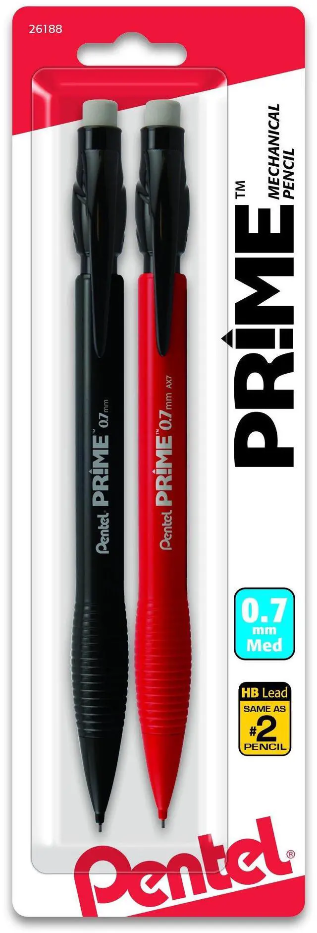Main image of Prime Mechanical Pencil 0.7Mm Assorted Barrel Colors, Pack of 2 (AX7BP2)