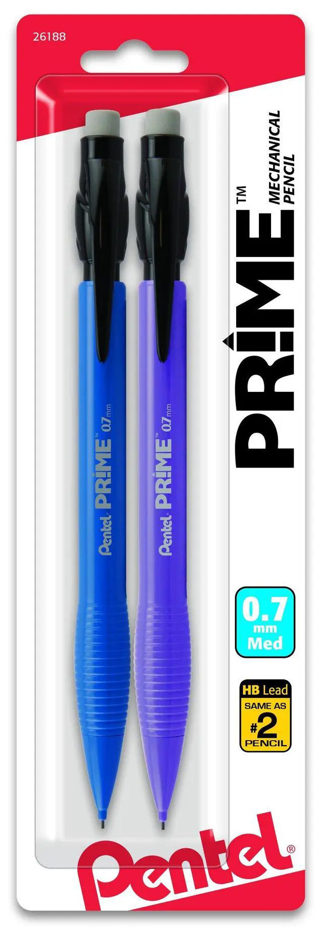 Alt view image 2 of 3 - Prime Mechanical Pencil 0.7Mm Assorted Barrel Colors, Pack of 2 (AX7BP2)