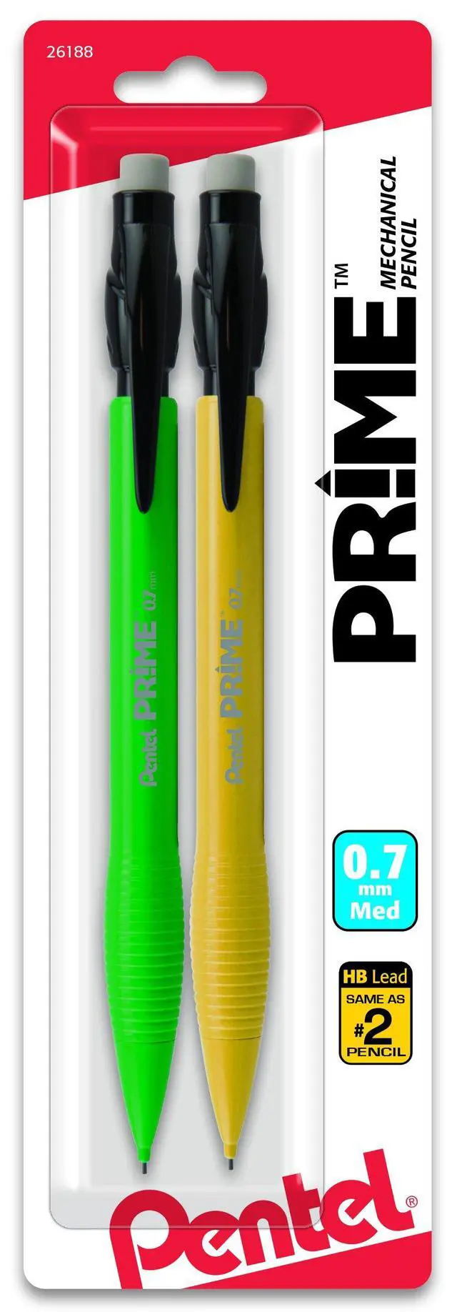 Alt view image 3 of 3 - Prime Mechanical Pencil 0.7Mm Assorted Barrel Colors, Pack of 2 (AX7BP2)